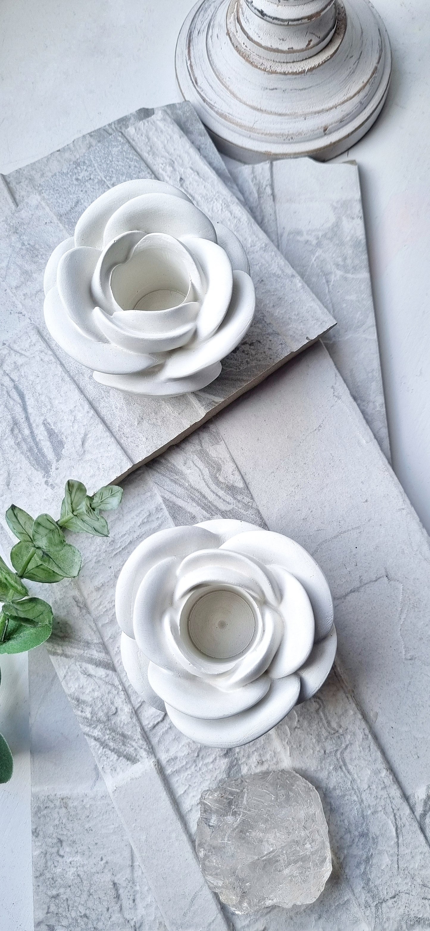 Rose Candle Holder | Concrete Candle Holder
