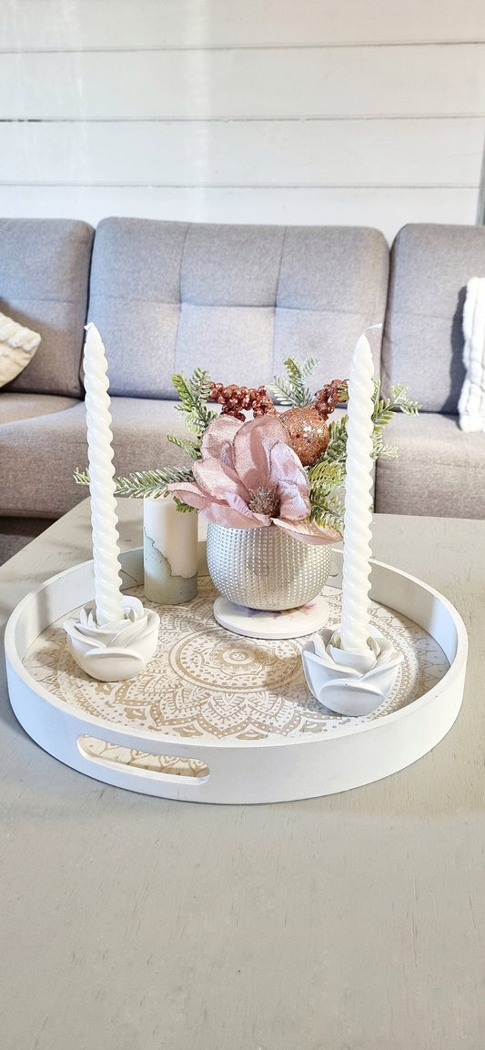 Rose Candle Holder | Concrete Candle Holder