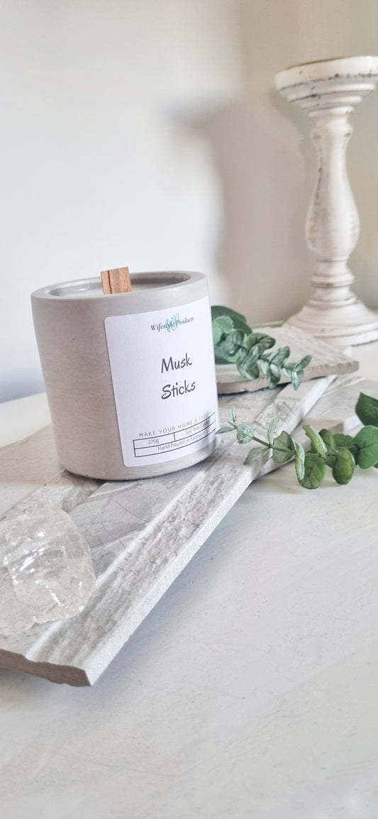 Large Concrete Candle in Stone