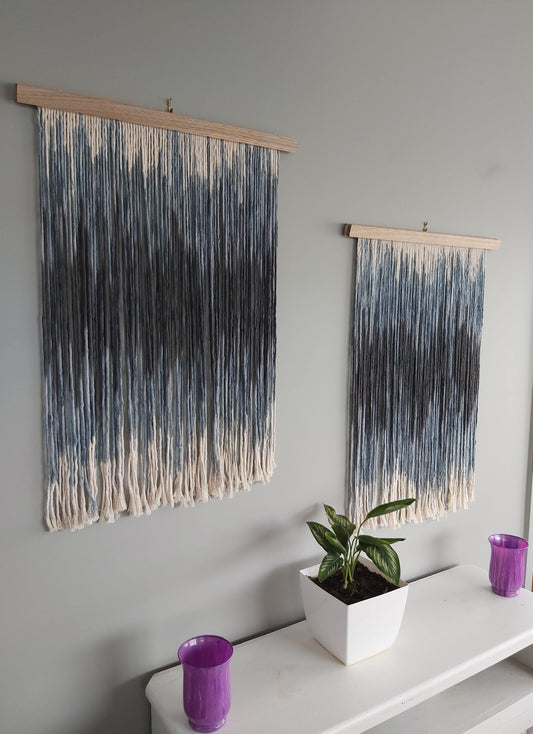 "Midnight Waves" Large handmade tapestry on Tasmanian oak - Wifestyle Products