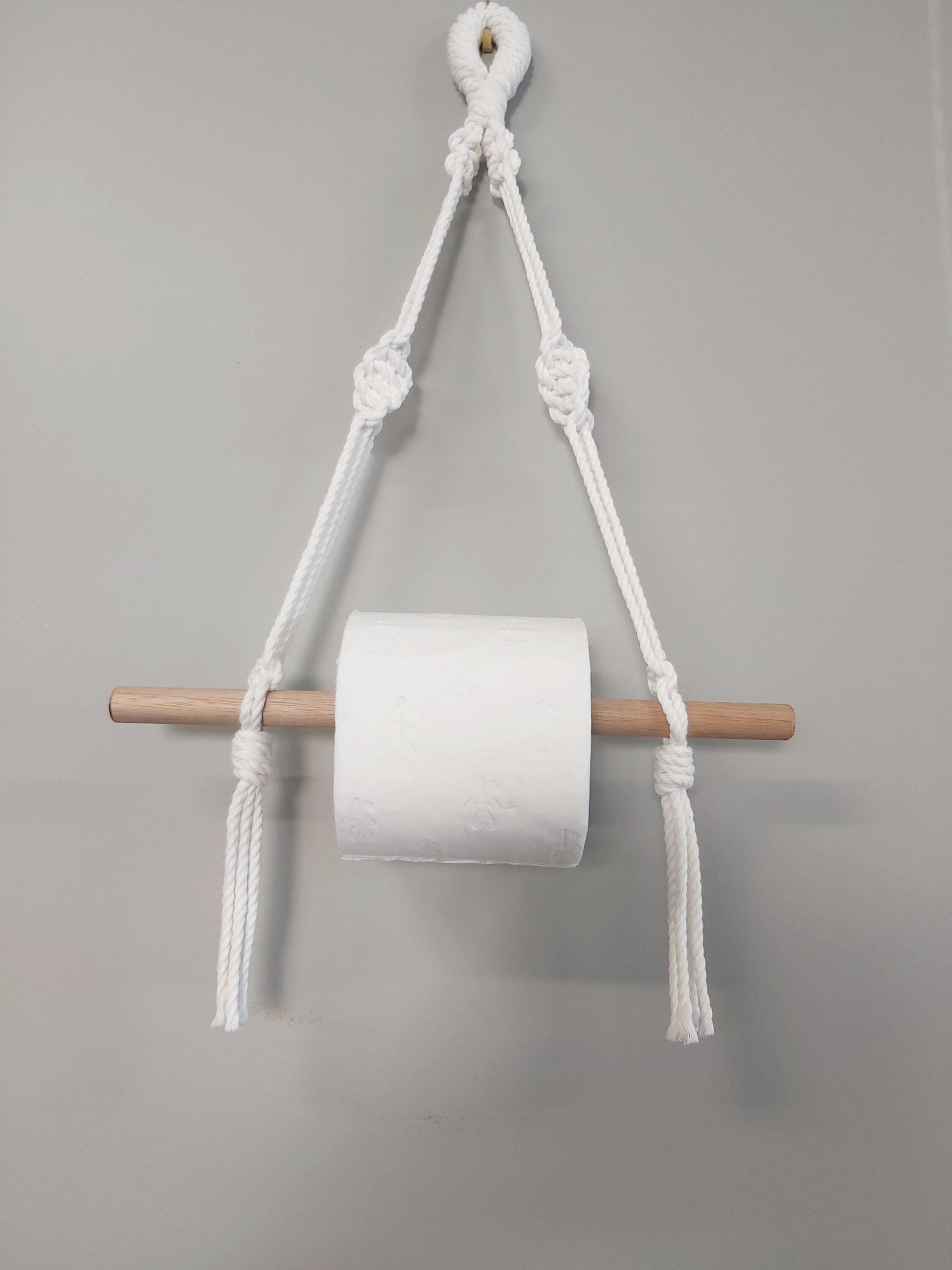 "CALLIE" Macrame bohemian paper towel rack/toilet paper holder - Wifestyle Products