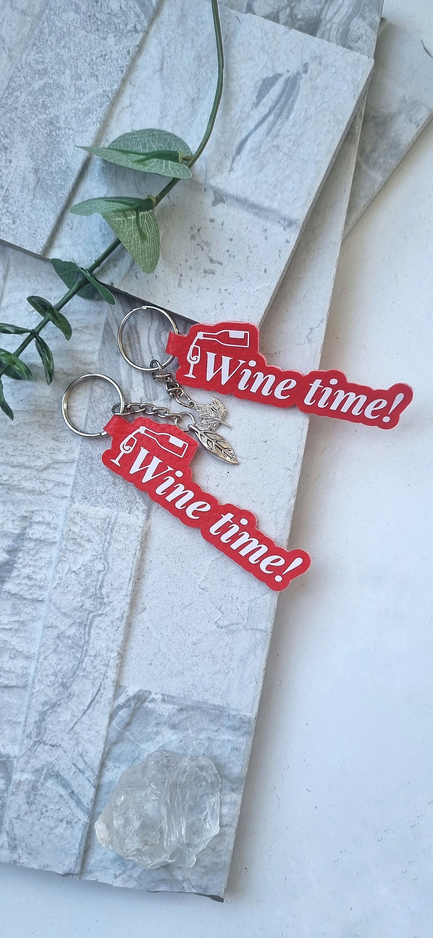 Wine Time keychain