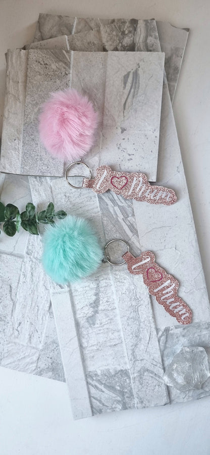 I Love Mum keychain