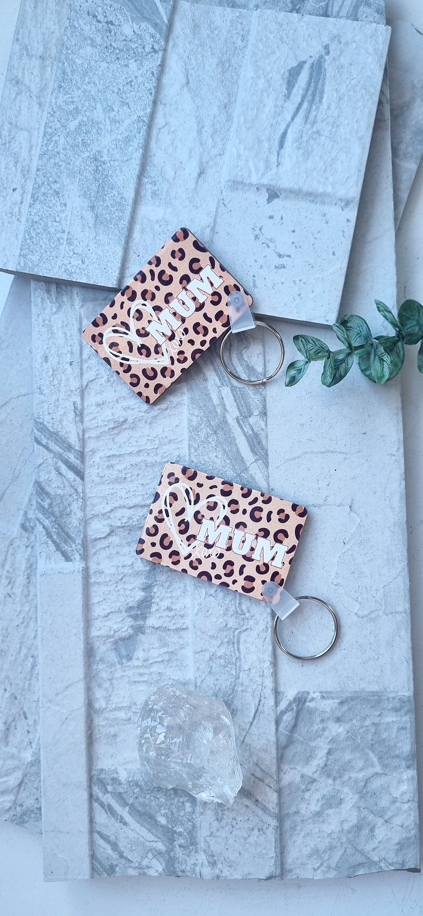 Leopard Print Mum Keyring