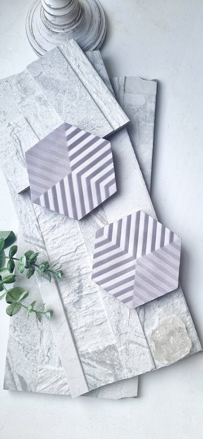 Hexagonal Concrete Coaster Set