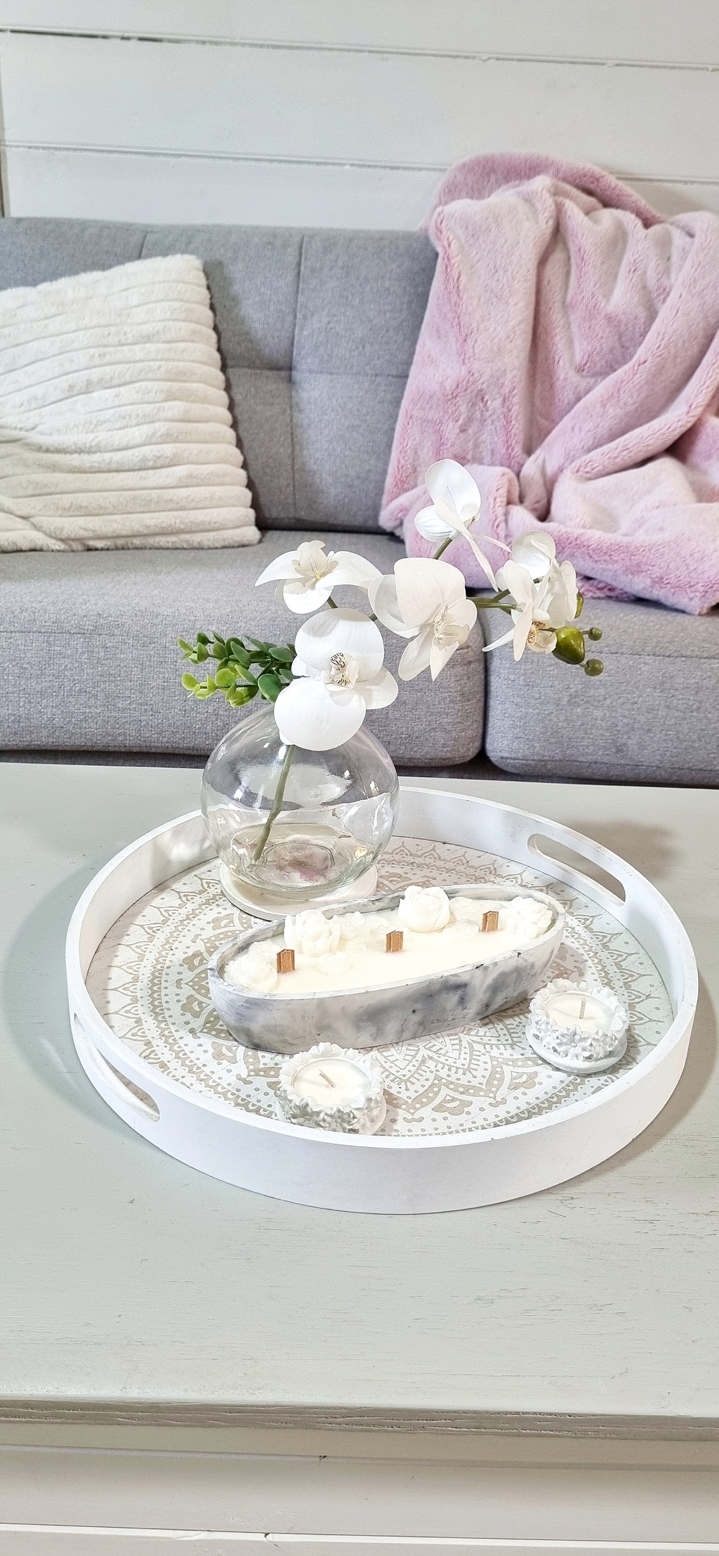 Luxury Floral Candle Bowl