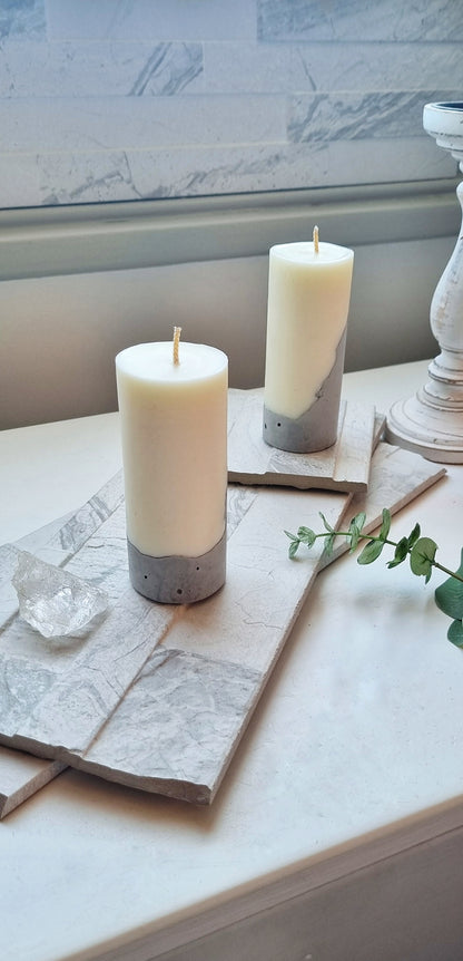 Concrete Pillar Candle | Stone