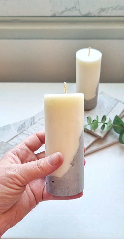 Concrete Pillar Candle | Stone