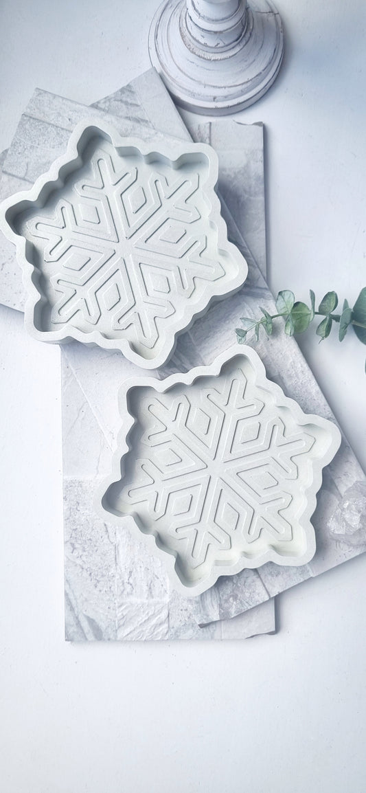 Concrete Snowflake Tray | Decorative Dish