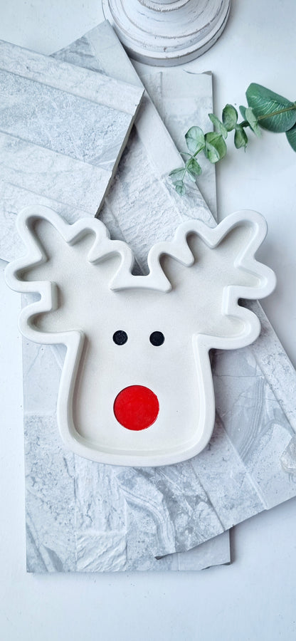 Concrete Reindeer Tray | Decorative Dish
