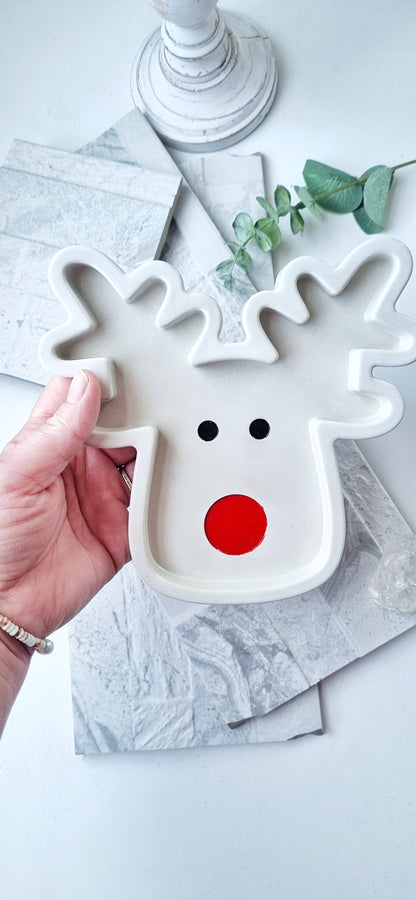 Concrete Reindeer Tray | Decorative Dish