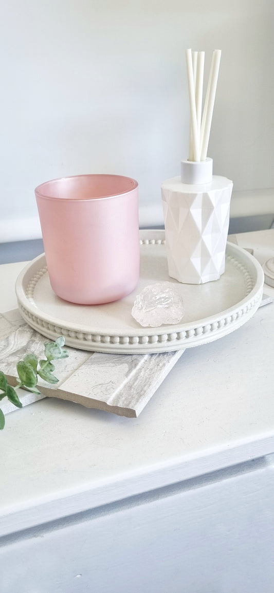 Large Round Beaded Tray