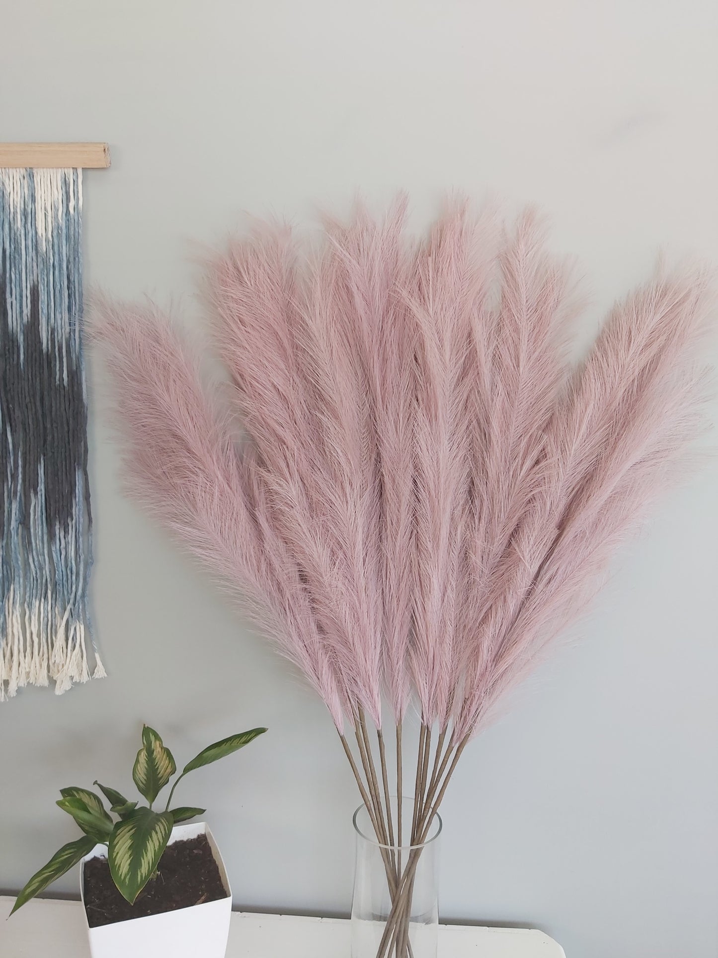 Extra Large Pampas Grass in Dusty Pink