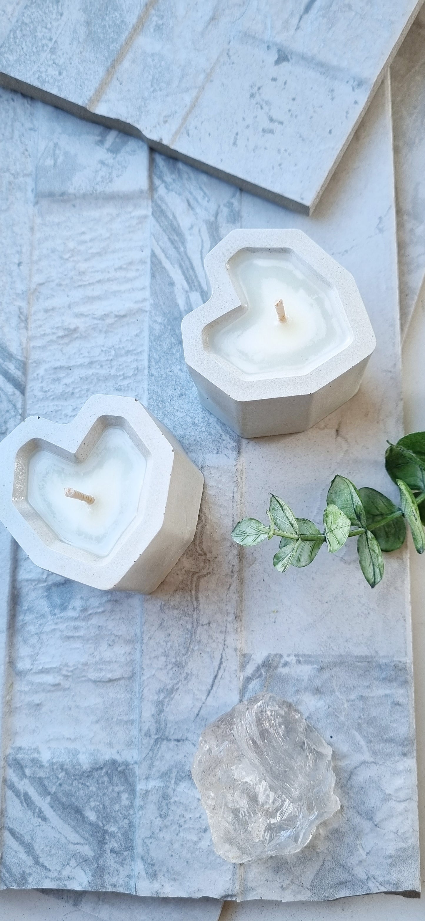 Heart Tealight Candle | Concrete Heart