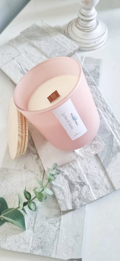 Pink Pearl Glass Candle