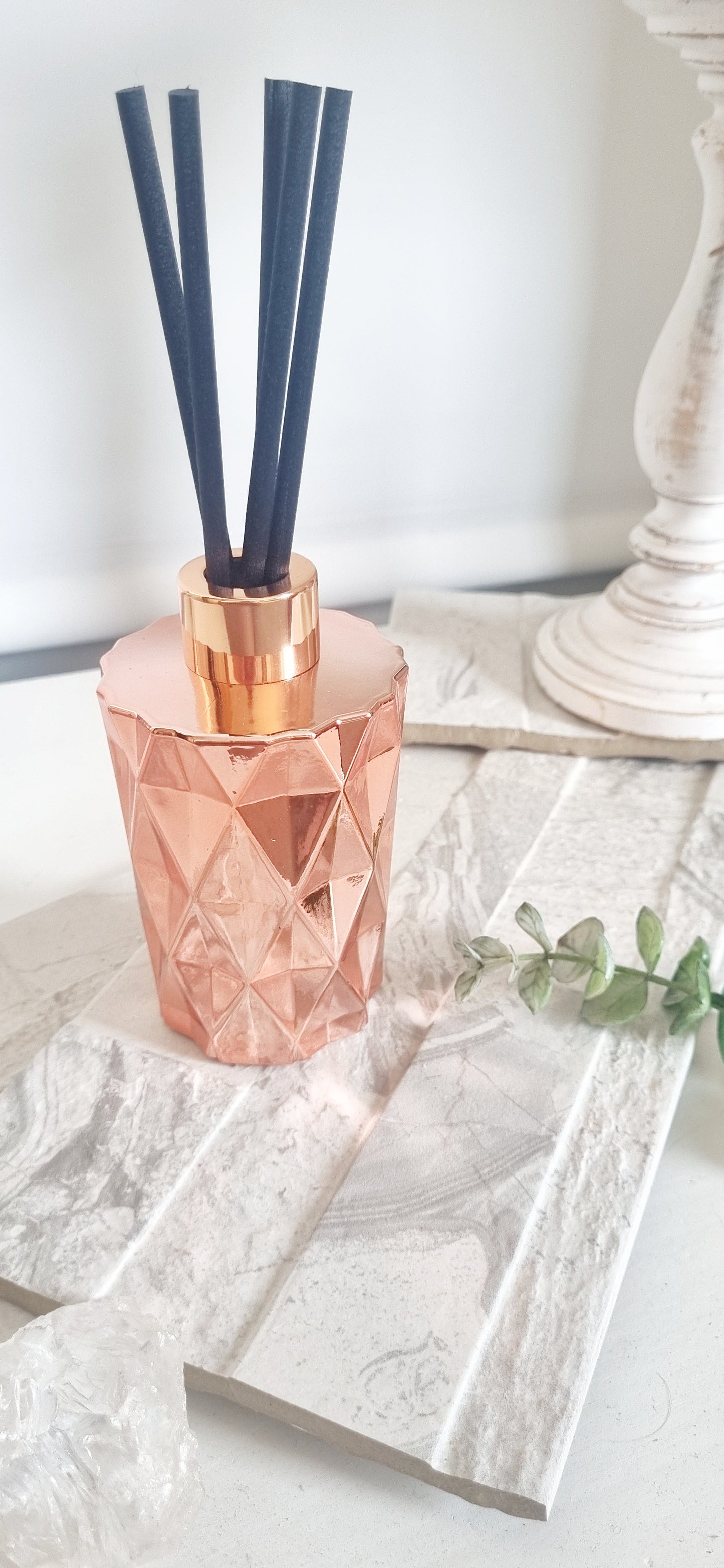 Diamond Reed Diffuser Set | Rose Gold