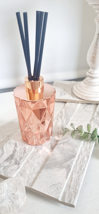 Diamond Reed Diffuser Set | Rose Gold
