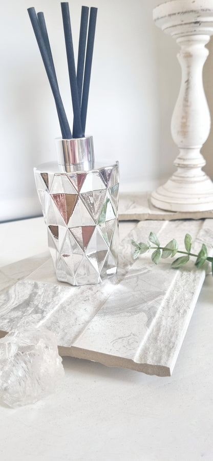 Diamond Reed Diffuser Set | Silver