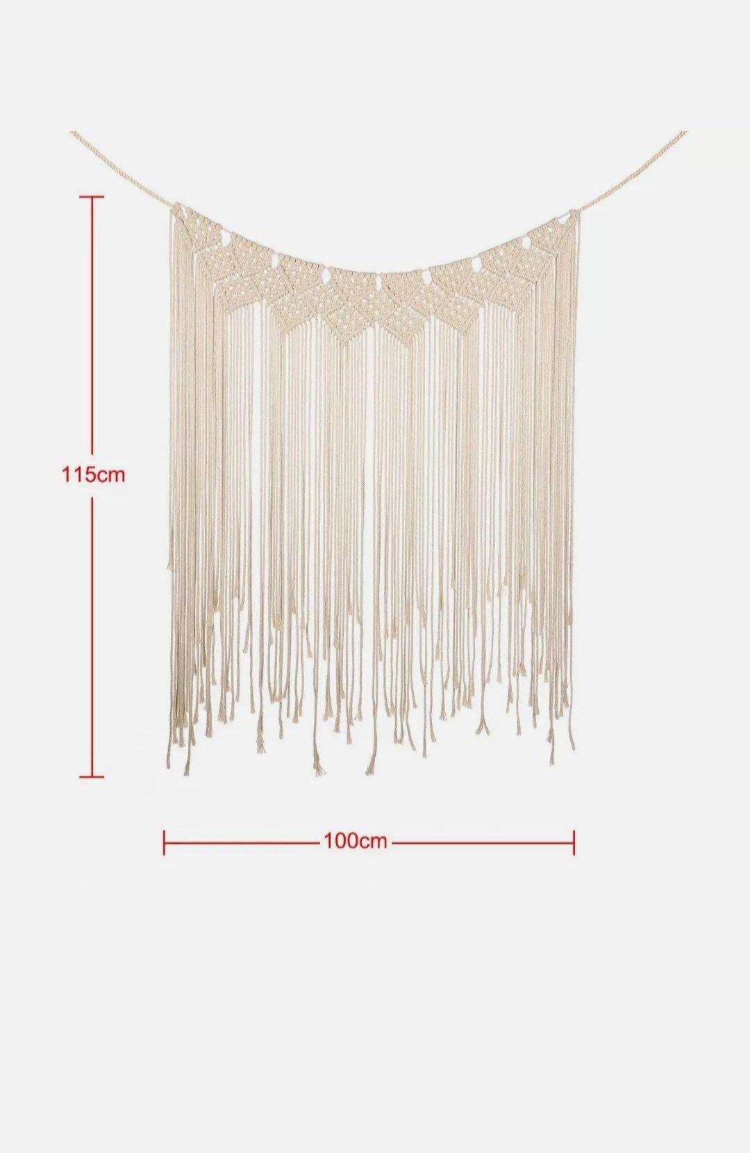 "WILLOW" - Large Handmade Bohemian Tapestry Hanger White Macrame Wall Hanging - Wifestyle Products