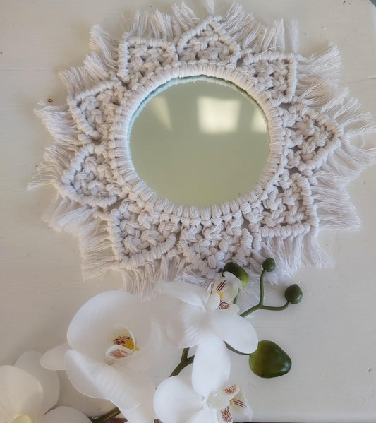 "FAITH" Handmade Mandela sun mirror bohemian home wedding decor - Wifestyle Products