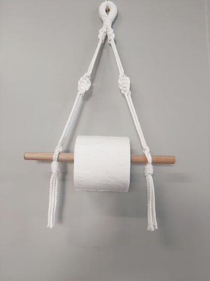 "CALLIE" Macrame bohemian paper towel rack/toilet paper holder - Wifestyle Products