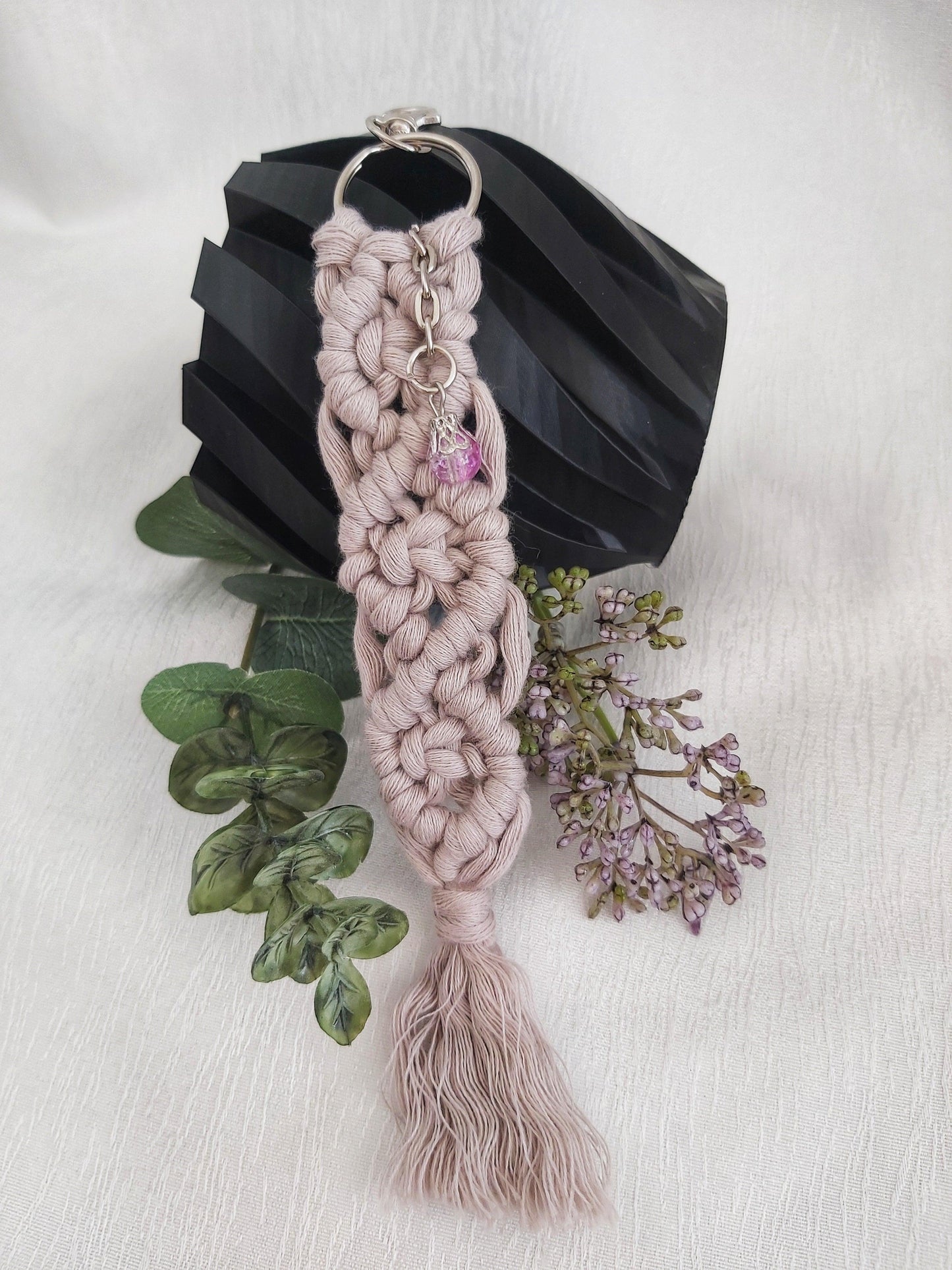 Handmade Braided tassel Macrame keychain with charm - Wifestyle Products