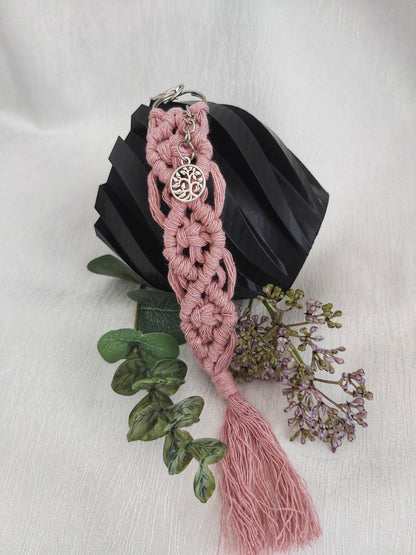 Handmade Braided tassel Macrame keychain with charm - Wifestyle Products