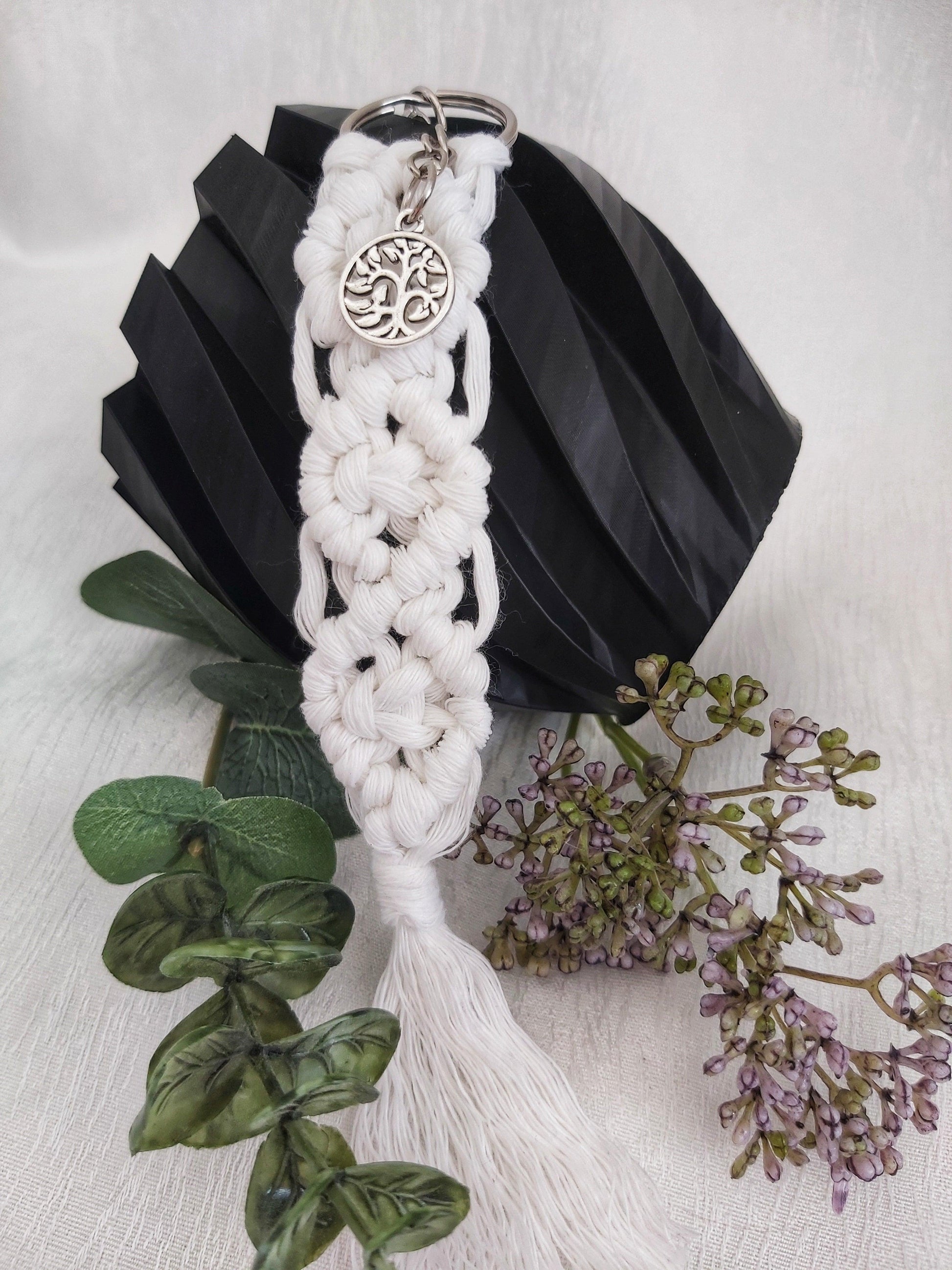 Handmade Braided tassel Macrame keychain with charm - Wifestyle Products